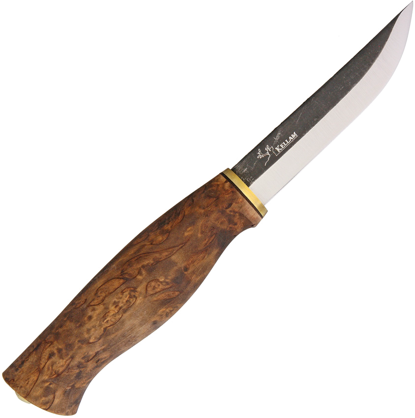 Kellam Striker Carbon Steel Blade Curly Birch Handle Knife