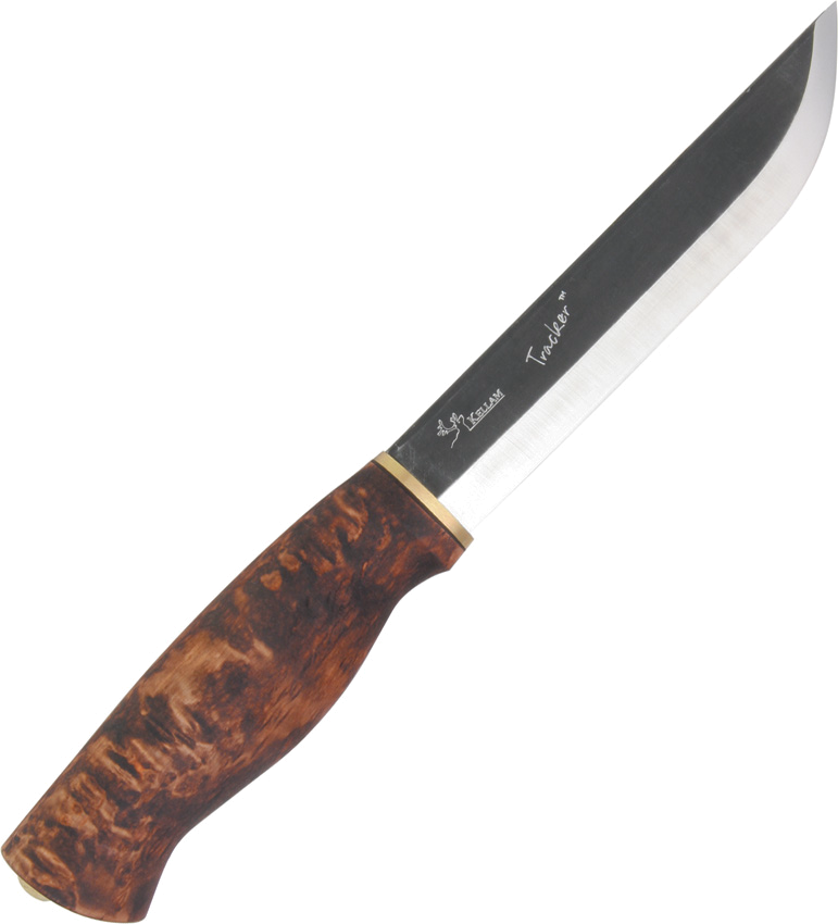 product image for Kellam Tracker Stained Curly Birch Handle Carbon Steel Blade Knife
