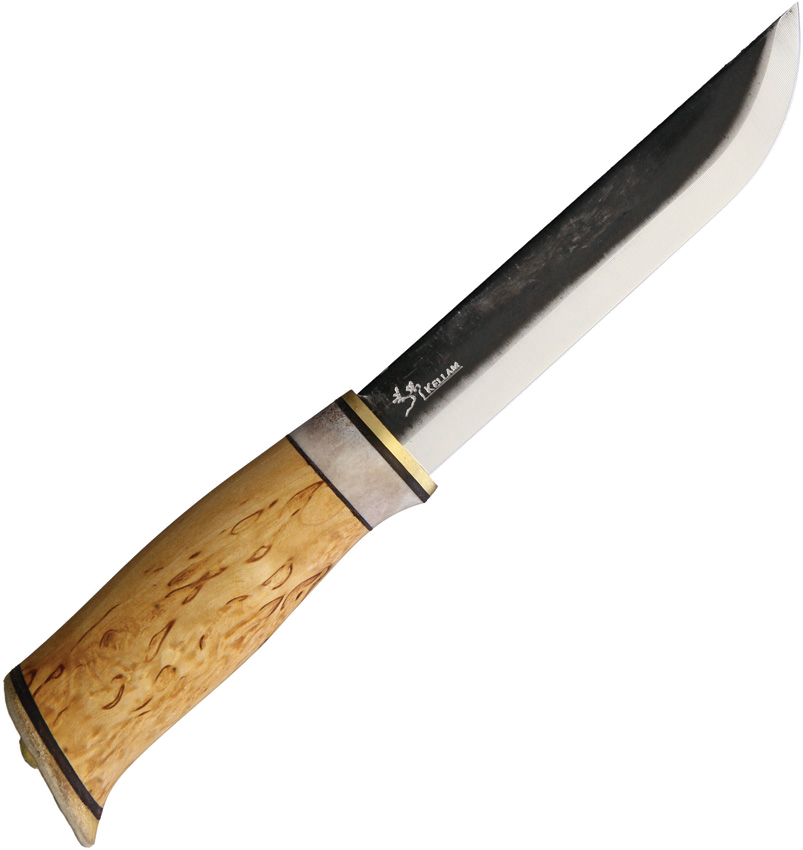 product image for Kellam Arctic Hunter 5.75" Carbon Steel Blade Curly Birch Handle Knife