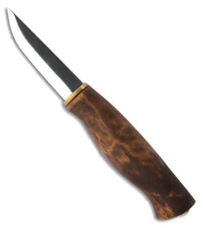 product image for Kellam Knives Falcon Puukko Knife Dyed Curly Birch Fixed Blade Carbon Steel KRH 3