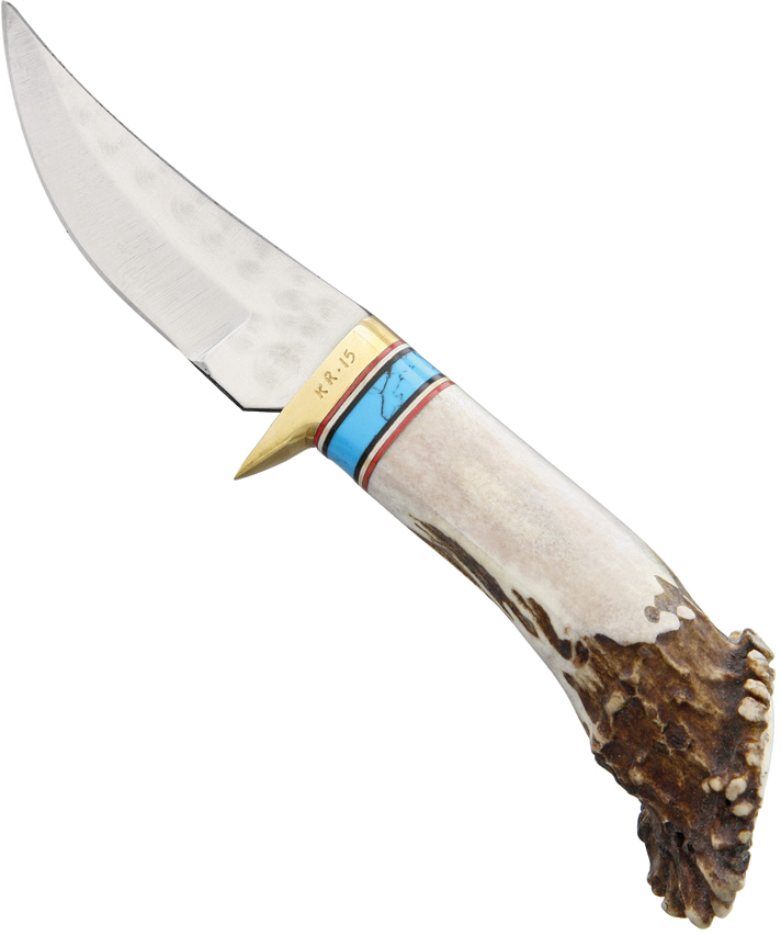 product image for Ken Richardson Knives Turquoise Small Hunter 3" 1085HC Steel Blade