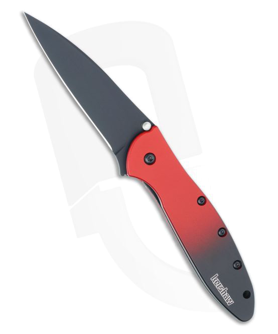 Kershaw Leek Assisted Flipper Knife Red Black Gradient 1660 GRDBLK