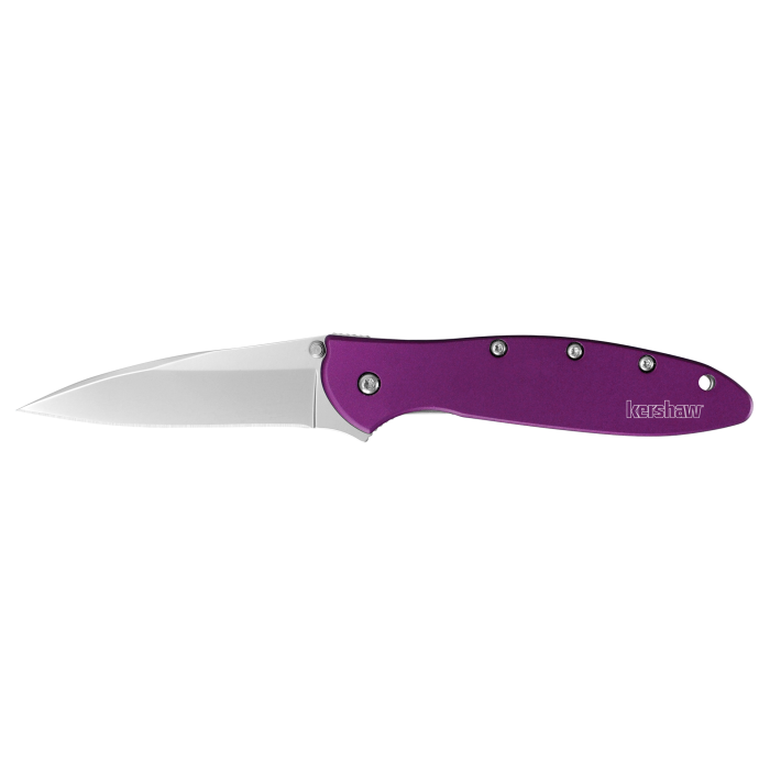 Kershaw Leek Purple Aluminum Handle 3" Sandvik 14C28N Blade 1660PUR product image