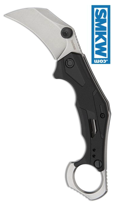 Kershaw Outlier Assisted Folding Karambit Knife Black GRN - Model 2.5" Stonewash