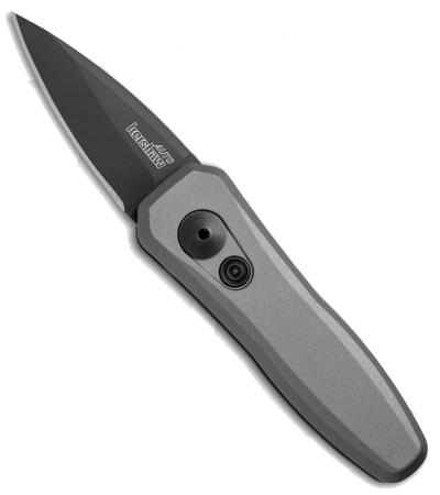 Kershaw Launch 4 Automatic Knife Gray Aluminum Handle Black Blade 7500GRYBLK