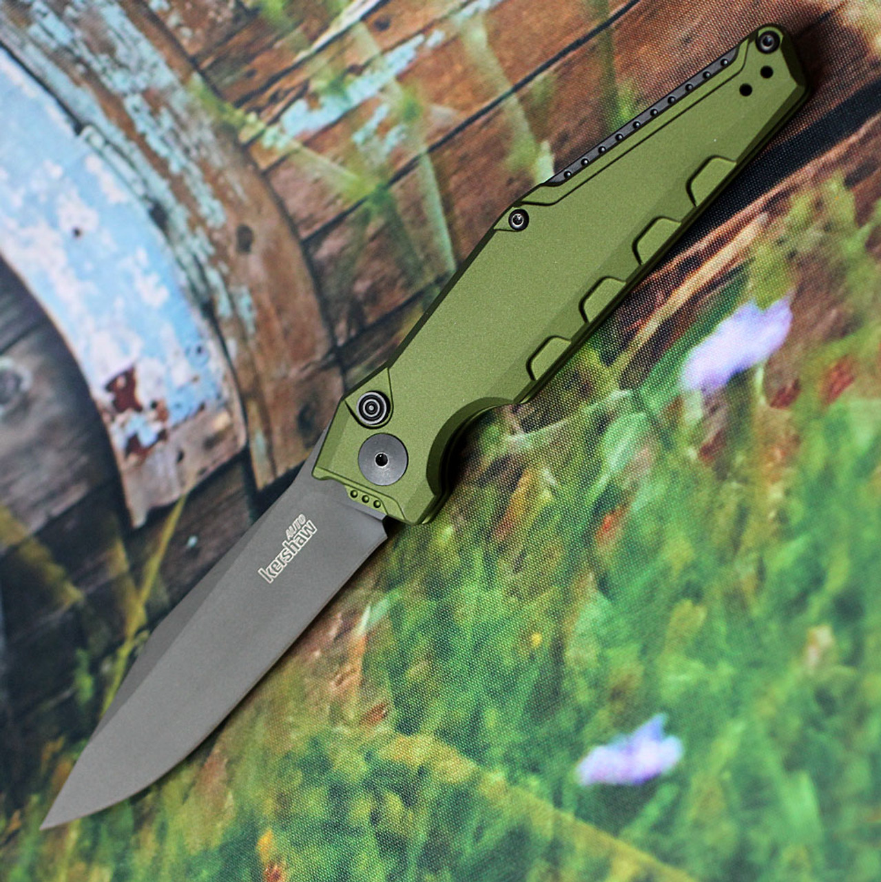 product image for Kershaw Launch 7 OD Green Aluminum Black CPM 154 7900 OLBLK