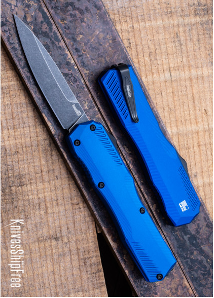 product image for Kershaw Blue Livewire OTF Auto CPM MagnaCut BlackWash 9000