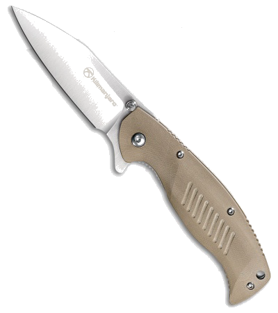 product image for Kilimanjaro Morsa Tan G-10 3.25" Satin 8Cr13MoV Folding Knife 910027