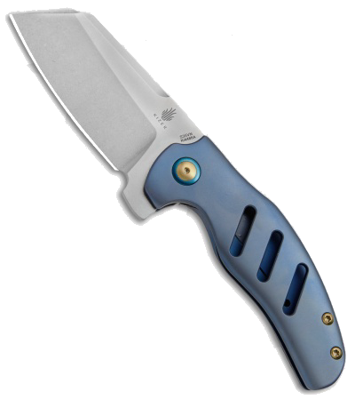 Kizer Sheepdog C01C Blue Titanium Frame Lock Knife Stonewash CPM-S35VN Ki4488A