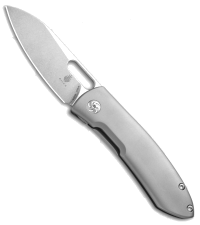 Kizer Wanderer Titanium Frame Lock Knife CPM-S35VN Stonewash Ki4500