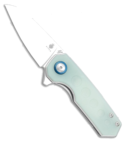 Kizer Lieb N690 Wharncliffe Liner Lock Flipper Knife Jade Green G-10 Handle
