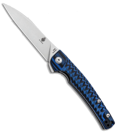 product image for Kizer Vanguard Splinter Blue/Black G-10 Handle N690 Stonewash Blade Folding Knife
