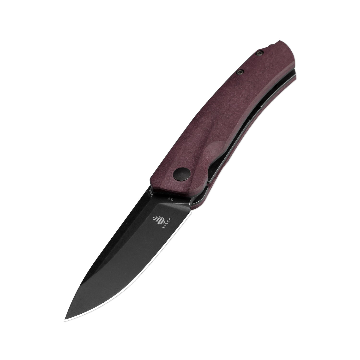 product image for Kizer Agressor 3V Black Richlite Handle Folding Pocket Knife V3629A2