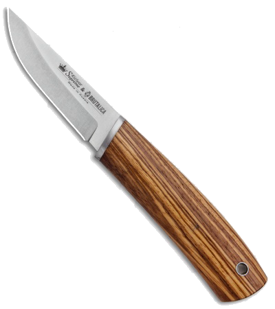 product image for Kizlyar Supreme Samoyed N690 Fixed Blade Knife Zebra Wood Handle Stonewash