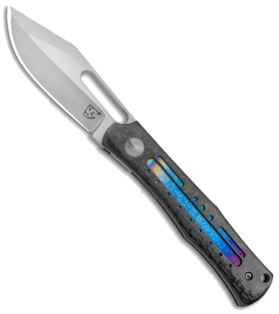 product image for KM Designs Custom Slim Sliplock Apache CF & Crystalized Ti Knife