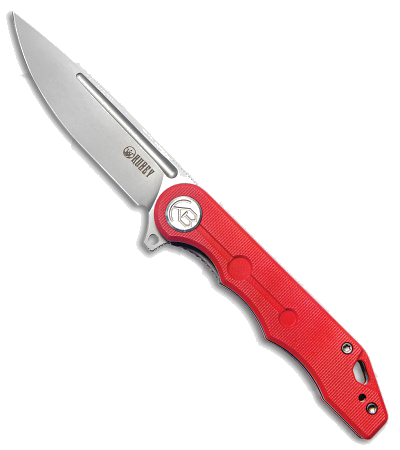 Kubey Mizo Liner Lock Knife Red G 10 3 15 Bead Blast KU 312 K product image