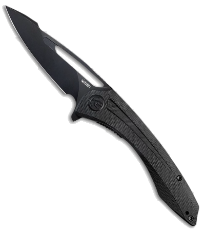 product image for Kubey Knives Merced Harpoon Liner Lock Knife Black G 10 3 5 Black SW