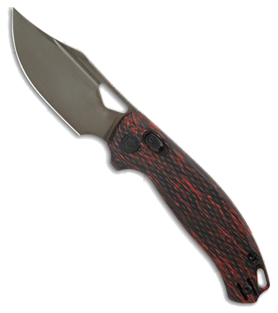 Kunwu DJANGO Black Red G10 ELMAX Steel Clip Point XT Lock Pocket Knife