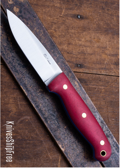 product image for L T Wright Knives GNS Saber Grind Red Linen Blue Liners Matte AEB L