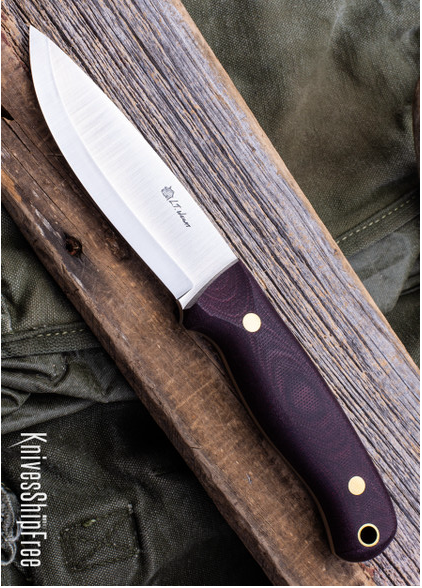 product image for L T Wright Handcrafted Rogue River Double Red Micarta A2 Tool Steel Scandi Grind Knife