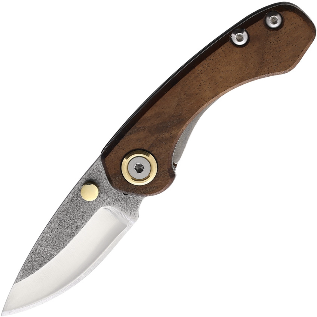 product image for Leader-Knives Walnut Fuga F101 Linerlock 2.5" Pocket Knife