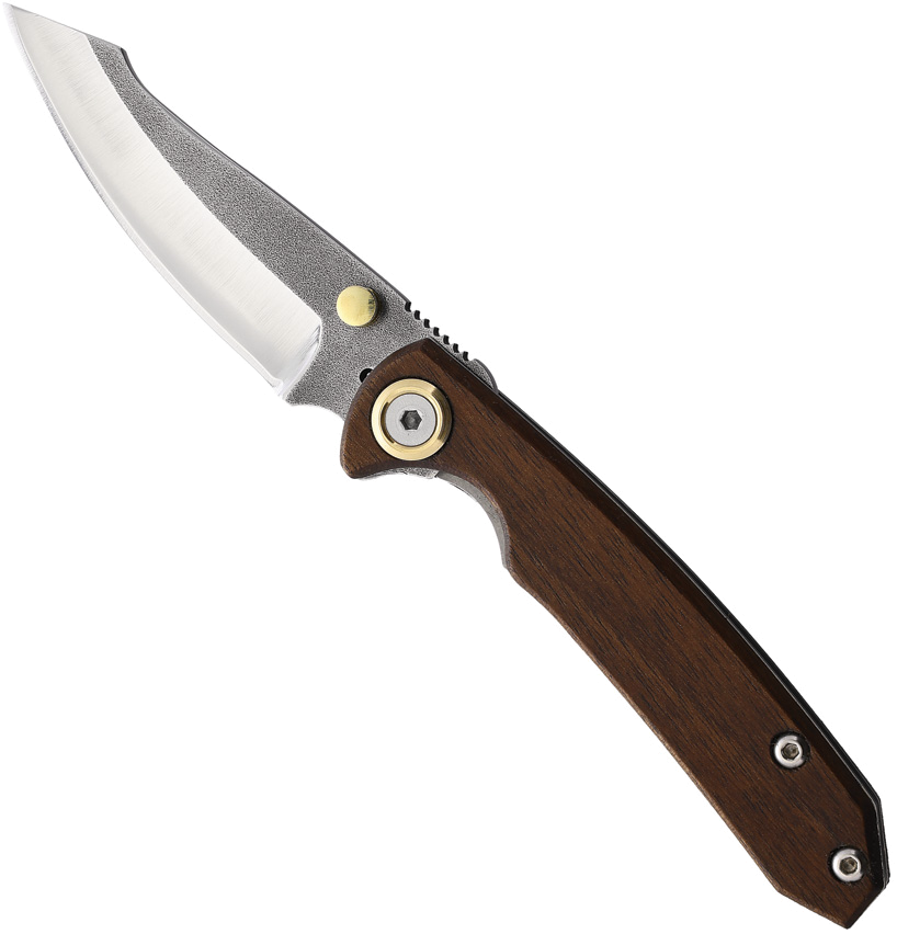 product image for Leader Knives Fuga F 105 Walnut Handle Linerlock Pocket Knife