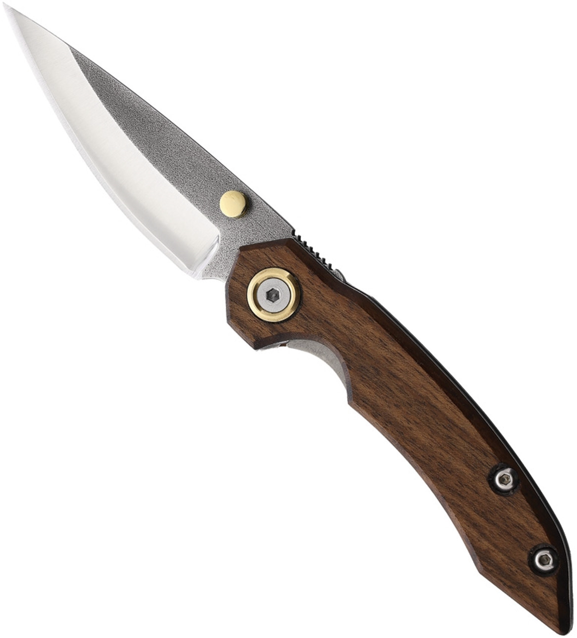 product image for Leader Knives Fuga F106 Linerlock 3.25" Walnut Handle