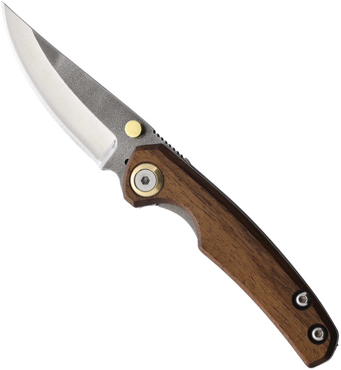 product image for Leader Knives Fuga F107 Linerlock 2.88" Walnut Handle