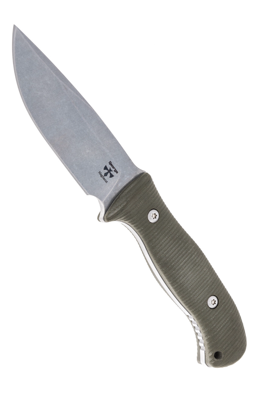 product image for Les George Magnate Black G10 Handle CPM MagnaCut Fixed Blade Knife