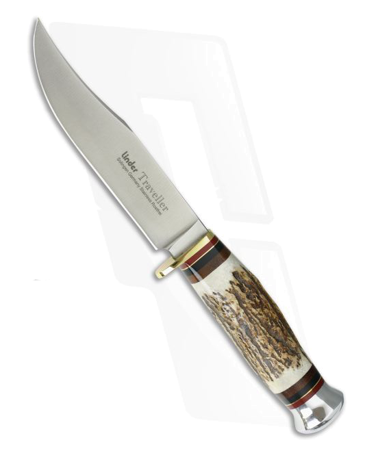 product image for Linder Knives Large Traveller Bowie Stag Handle 190112