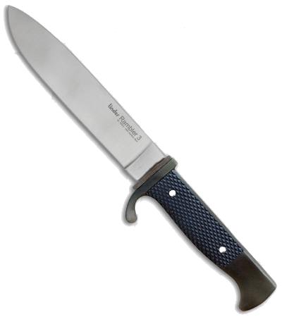 product image for Linder Rambler 3 Camo Black Checkered Fixed Blade Knife 440A Stainless Steel