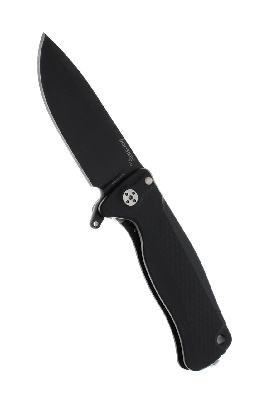 LionSteel SR-22 Aluminum Black with Black Blade