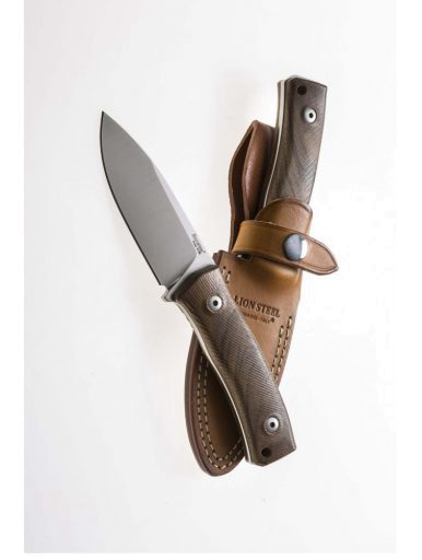 product image for Lion Steel M4 Satin M390 Fixed Blade Knife with Walnut Handle