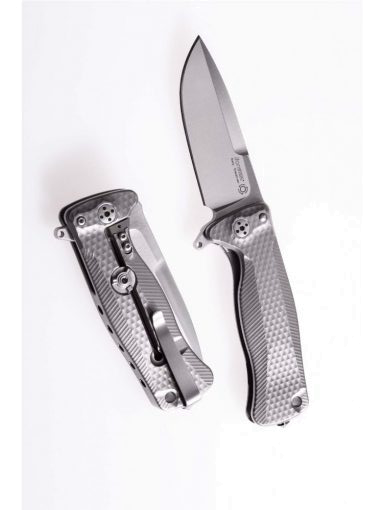 product image for Lion Steel SR22 Titanium Flipper Integral Frame Lock Knife Satin Sleipner Blade