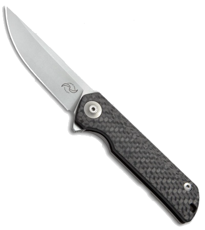 product image for Liong Mah Designs Warrior One V2 Carbon Fiber Frame Lock Knife Stonewash S35VN