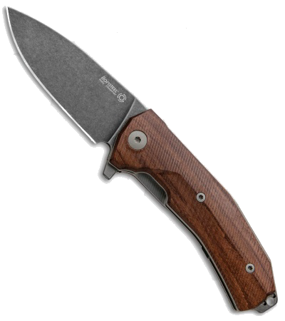 LionSteel KUR Santos Wood Handle Sleipner Steel Flipper Knife