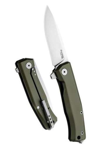 LionSteel Myto Green Aluminum Handle M390 Drop Point Blade Pocket Knife product image