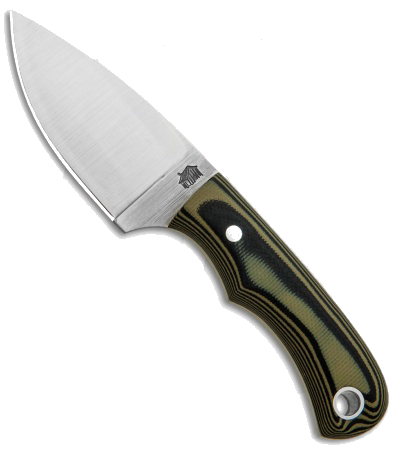 product image for LT Wright Vault Series #5 Black Green G-10 Fixed Blade Knife D2 Satin