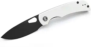 product image for M-Miguron Moyarl MGR 806 WH Folding Knife Black PVD 14C28N Blade White G10 Handle