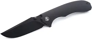 product image for M-Miguron Centurion Flipper Folding Knife Black 14C28N Blade Black G10 Handle MGR-812-BK