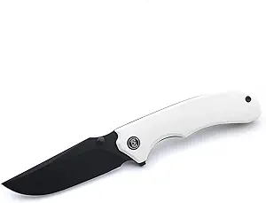 product image for M-Miguron Centurion Flipper Folding Knife Black PVD 14C28N Blade White G10 Handle MGR-812-WH