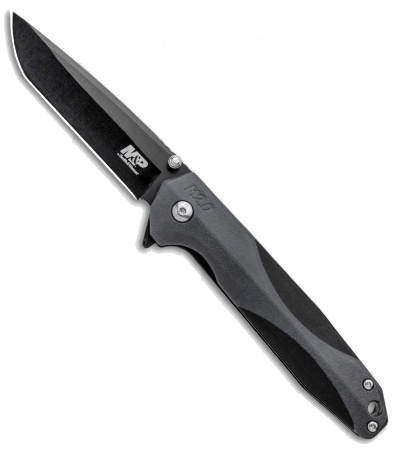 product image for M&P 2-Tone Tanto Black Gray Folding Knife 1100080