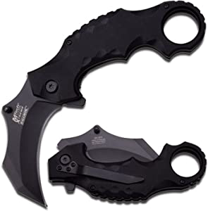 product image for M-Tech MX-A815BK Karambit Folder Black 440C Stainless Blade Black G-10 Handle With Clip