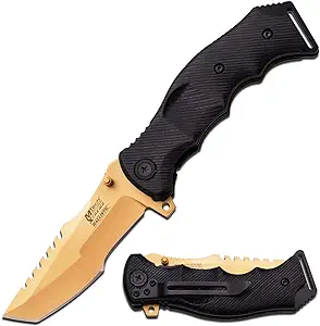 product image for MTech USA Xtreme MX-A805 Black Tanto Blade Spring Assist Folding Knife 5 Inch Closed