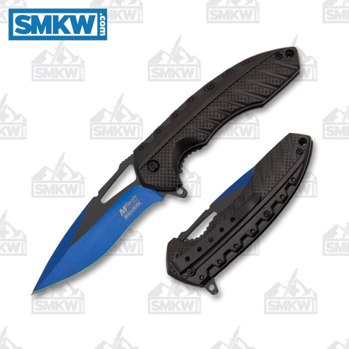 product image for M-Tech-USA MT-A930BL Blue and Black Spring Assisted Knife