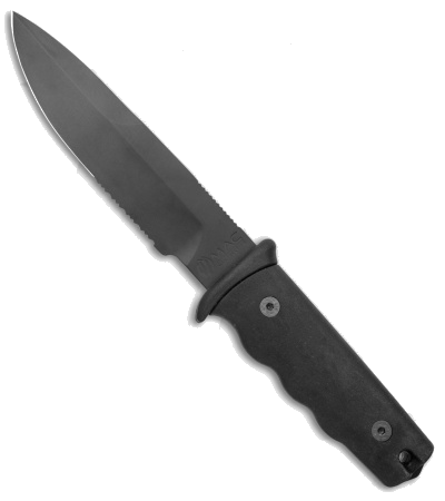 product image for Mac Coltellerie Z08 Black Military Knife Fixed Blade Stainless Steel Serrated