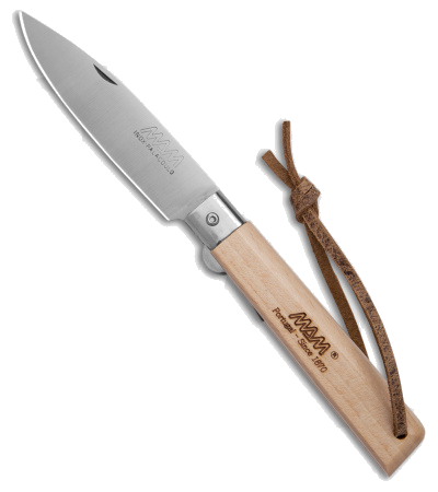 product image for MAM Operario Beechwood Handle Satin Finish Folding Knife