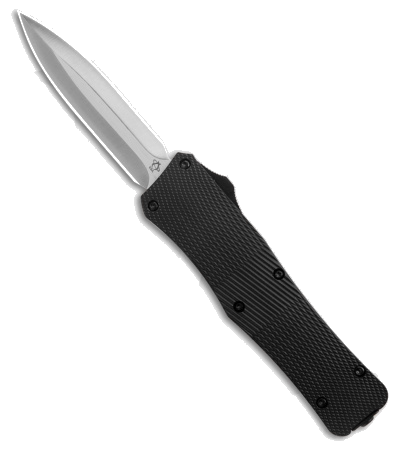 Mantis Auto Stiletto OTF Knife Black Aluminum Handle