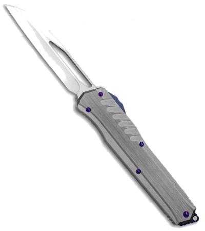 product image for Marfione Custom Cypher OTF Knife Battleship Gray Wharncliffe Mirror Finish