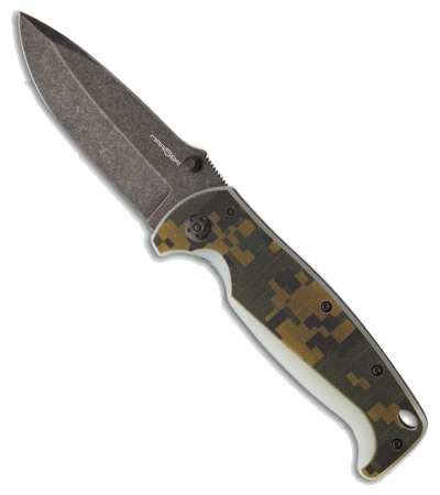 product image for MARSER Kampfer 6 Black Camo G10 Frame Lock Knife